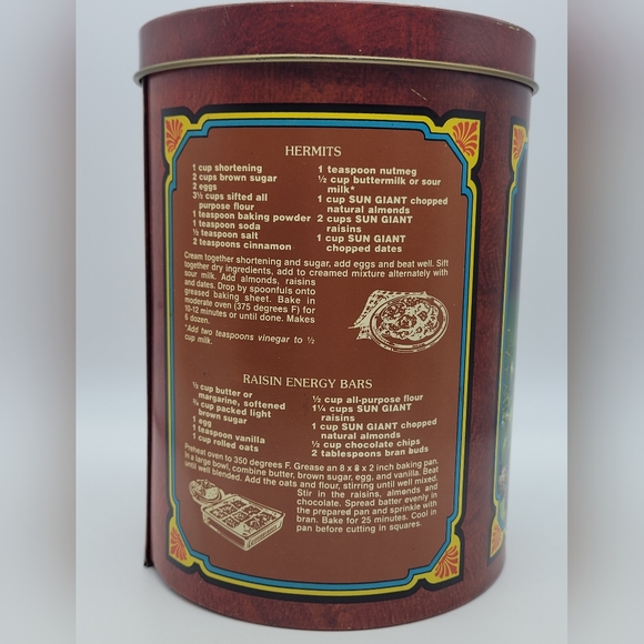 Vintage Sun Giant Raisins Cookie Tin With Lid - Picture 11 of 13